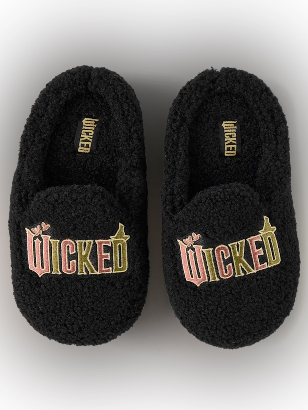 Girls Wicked Slippers Black